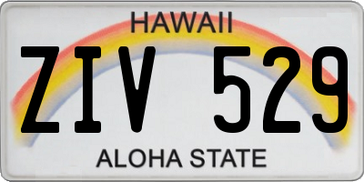 HI license plate ZIV529