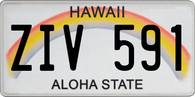 HI license plate ZIV591