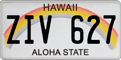 HI license plate ZIV627