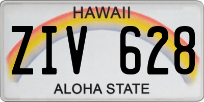HI license plate ZIV628
