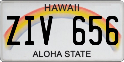 HI license plate ZIV656
