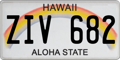 HI license plate ZIV682