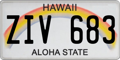 HI license plate ZIV683