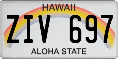 HI license plate ZIV697
