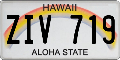 HI license plate ZIV719