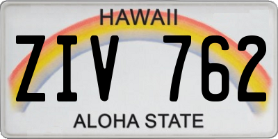 HI license plate ZIV762