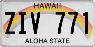 HI license plate ZIV771