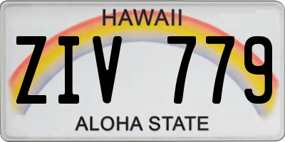 HI license plate ZIV779