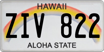 HI license plate ZIV822