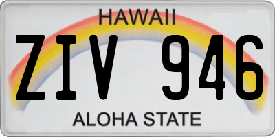HI license plate ZIV946