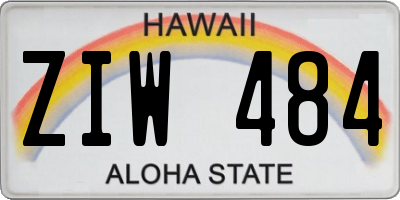 HI license plate ZIW484