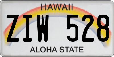 HI license plate ZIW528