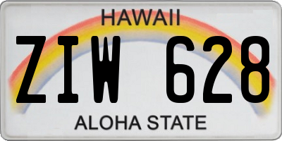 HI license plate ZIW628