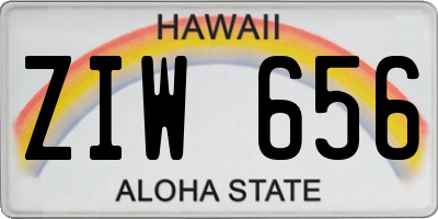 HI license plate ZIW656