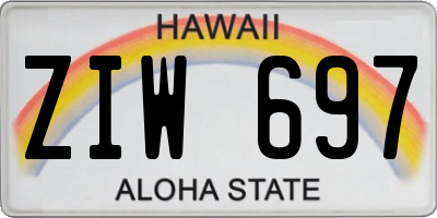 HI license plate ZIW697