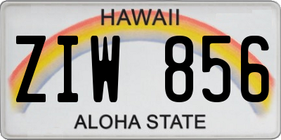 HI license plate ZIW856