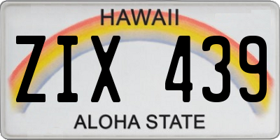 HI license plate ZIX439