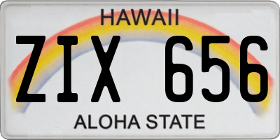 HI license plate ZIX656