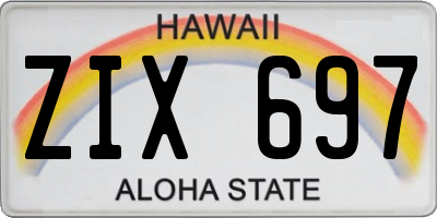 HI license plate ZIX697