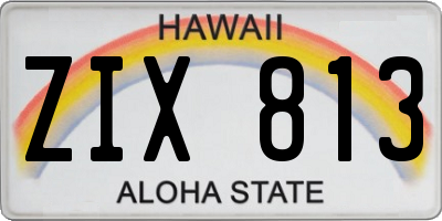 HI license plate ZIX813