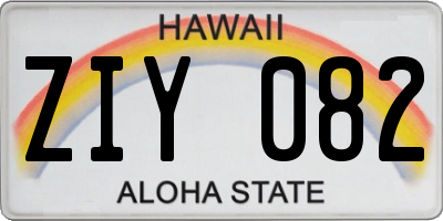 HI license plate ZIY082