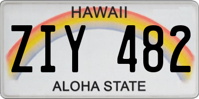 HI license plate ZIY482