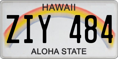 HI license plate ZIY484