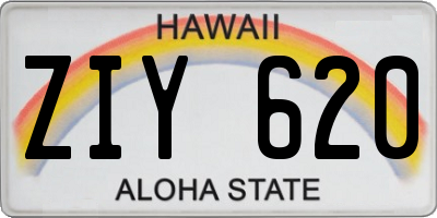HI license plate ZIY620
