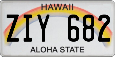 HI license plate ZIY682