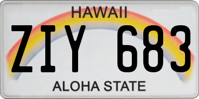 HI license plate ZIY683