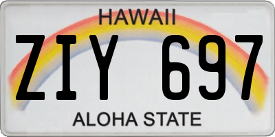 HI license plate ZIY697