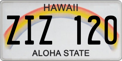 HI license plate ZIZ120