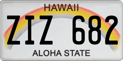 HI license plate ZIZ682