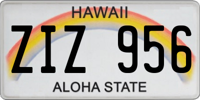 HI license plate ZIZ956
