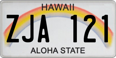 HI license plate ZJA121