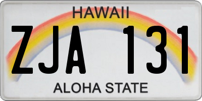 HI license plate ZJA131