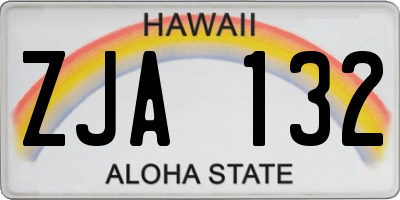 HI license plate ZJA132