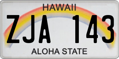 HI license plate ZJA143
