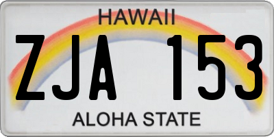 HI license plate ZJA153