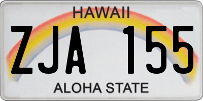 HI license plate ZJA155