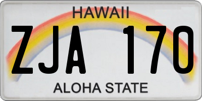 HI license plate ZJA170