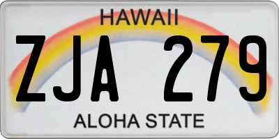 HI license plate ZJA279