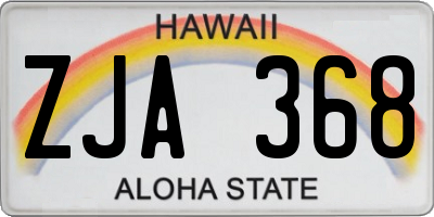 HI license plate ZJA368