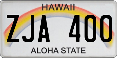 HI license plate ZJA400