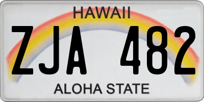 HI license plate ZJA482