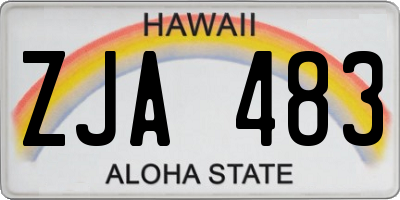 HI license plate ZJA483