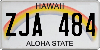 HI license plate ZJA484