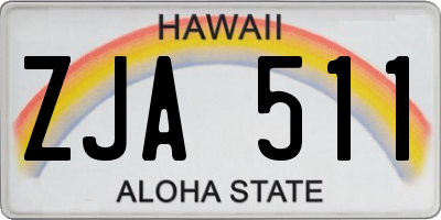 HI license plate ZJA511