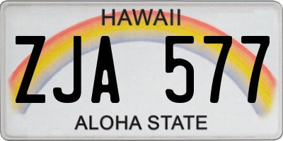 HI license plate ZJA577