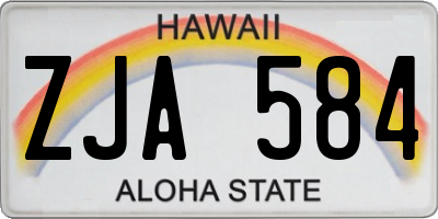 HI license plate ZJA584